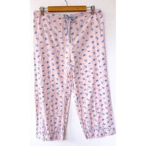 Tommy Hilfiger Light Pink and Blue Shell Print Nautical PJ Pajama Pants Large